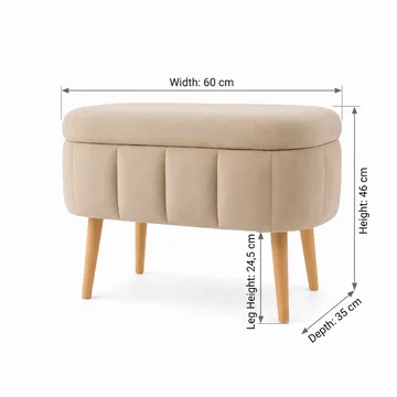 Heba Sittpuff med förvaring 60 cm - Möbler - Fåtölj & stolar - Pall & puff - Sittpuff