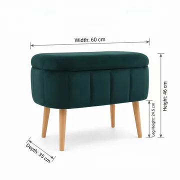 Heba Sittpuff med förvaring 60 cm - Möbler - Fåtölj & stolar - Pall & puff - Sittpuff