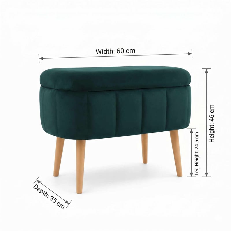 Heba Sittpuff med förvaring 60 cm - Möbler - Fåtölj & stolar - Pall & puff - Sittpuff