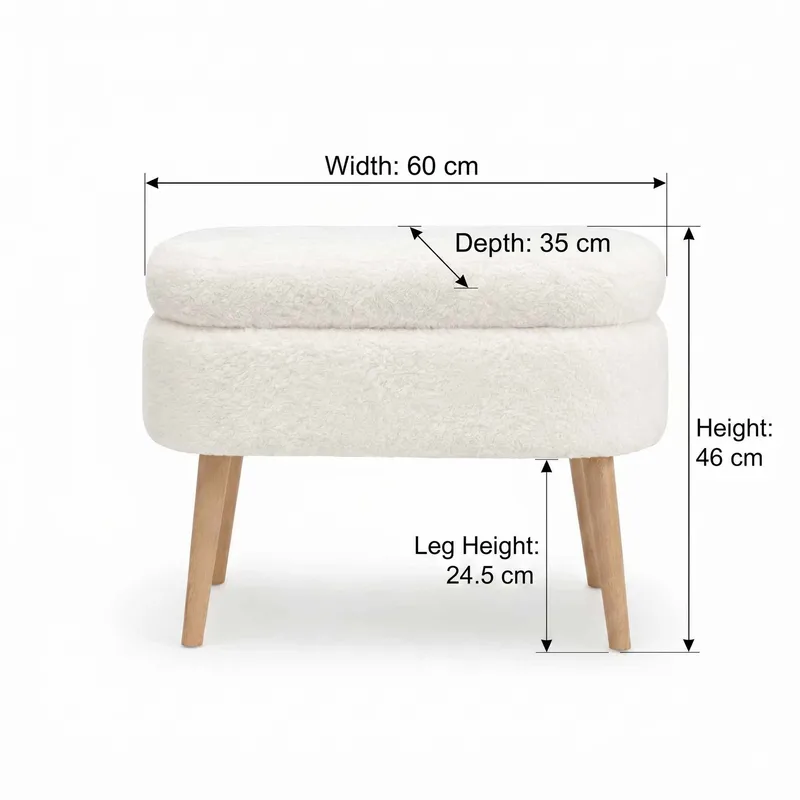 Heba Sittpuff med förvaring 60 cm - Möbler - Fåtölj & stolar - Pall & puff - Sittpuff