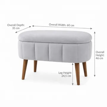 Heba Sittpuff med förvaring 60 cm - Möbler - Fåtölj & stolar - Pall & puff - Sittpuff