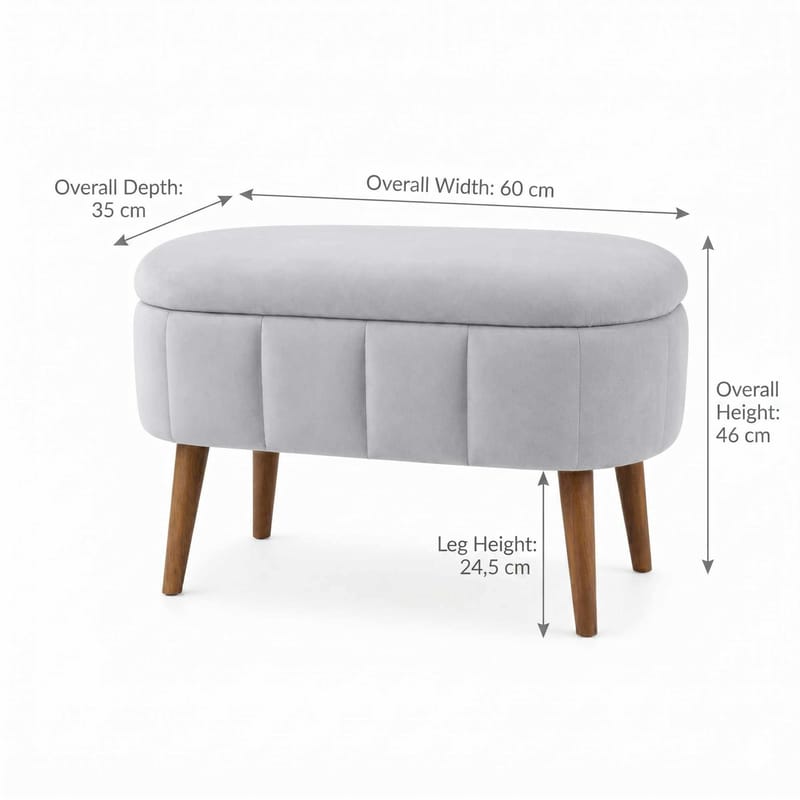 Heba Sittpuff med förvaring 60 cm - Möbler - Fåtölj & stolar - Pall & puff - Sittpuff