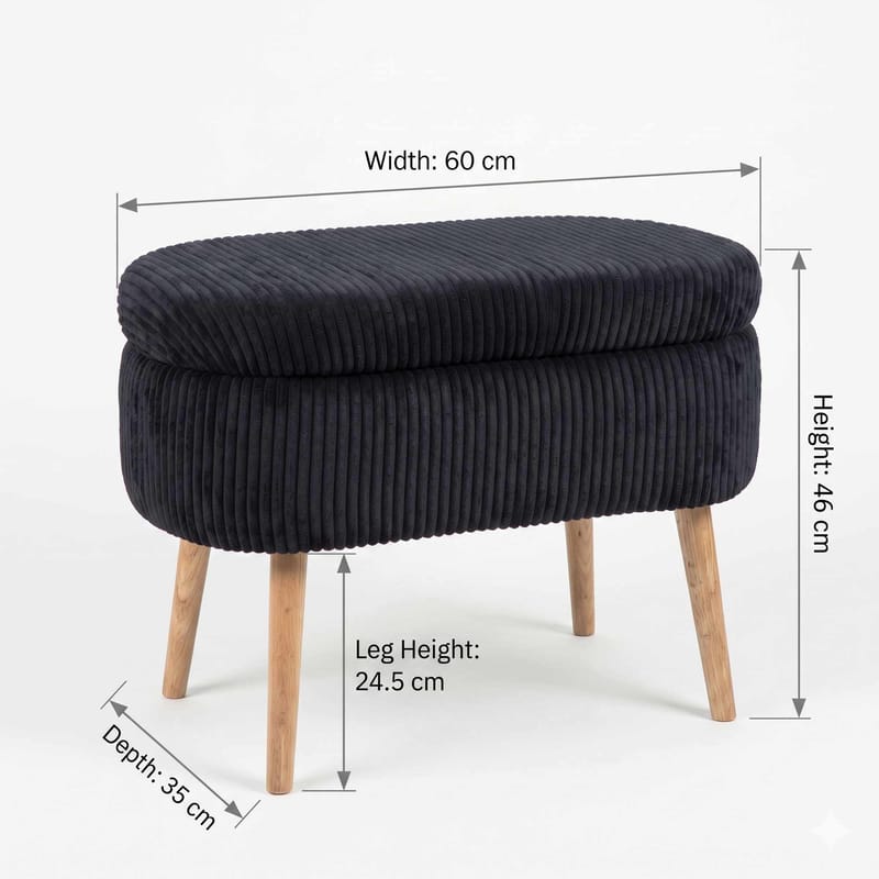 Heba Sittpuff med förvaring 60 cm - Möbler - Fåtölj & stolar - Pall & puff - Sittpuff