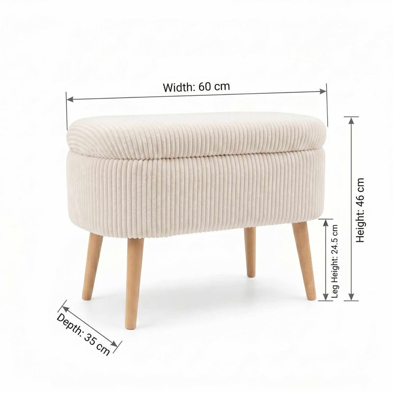 Heba Sittpuff med förvaring 60 cm - Möbler - Fåtölj & stolar - Pall & puff - Sittpuff