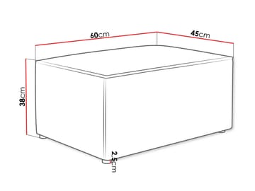 Hobson Fotpall 60 cm - Blå - Möbler - Fåtölj & stolar - Pall & puff - Fotpallar