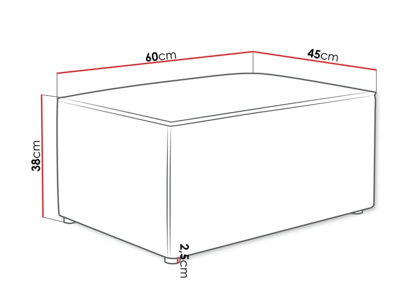 Hobson Fotpall 60 cm - Blå - Möbler - Fåtölj & stolar - Pall & puff - Fotpallar