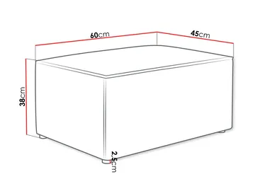 Hobson Fotpall 60 cm - Blå - Möbler - Fåtölj & stolar - Pall & puff - Fotpallar