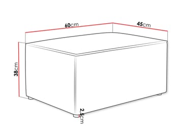 Hobson Fotpall 60 cm - Blå - Möbler - Fåtölj & stolar - Pall & puff - Fotpallar