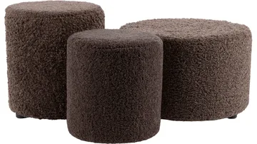 House Puff 40 cm Rund Teddy - Brun - Möbler - Fåtölj & stolar - Pall & puff - Sittpuff