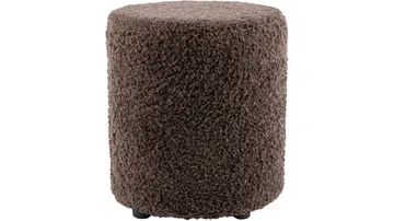 House Puff 40 cm Rund Teddy - Brun - Möbler - Fåtölj & stolar - Pall & puff - Sittpuff