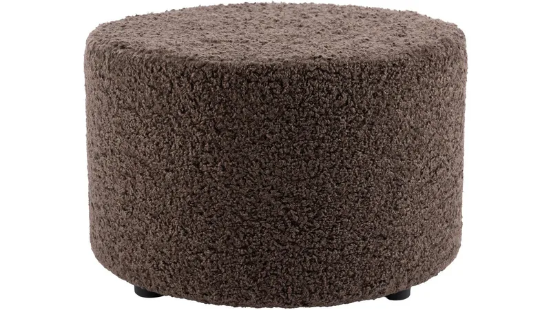 House Puff 55 cm Rund Teddy - Brun - Möbler - Fåtölj & stolar - Pall & puff - Sittpuff