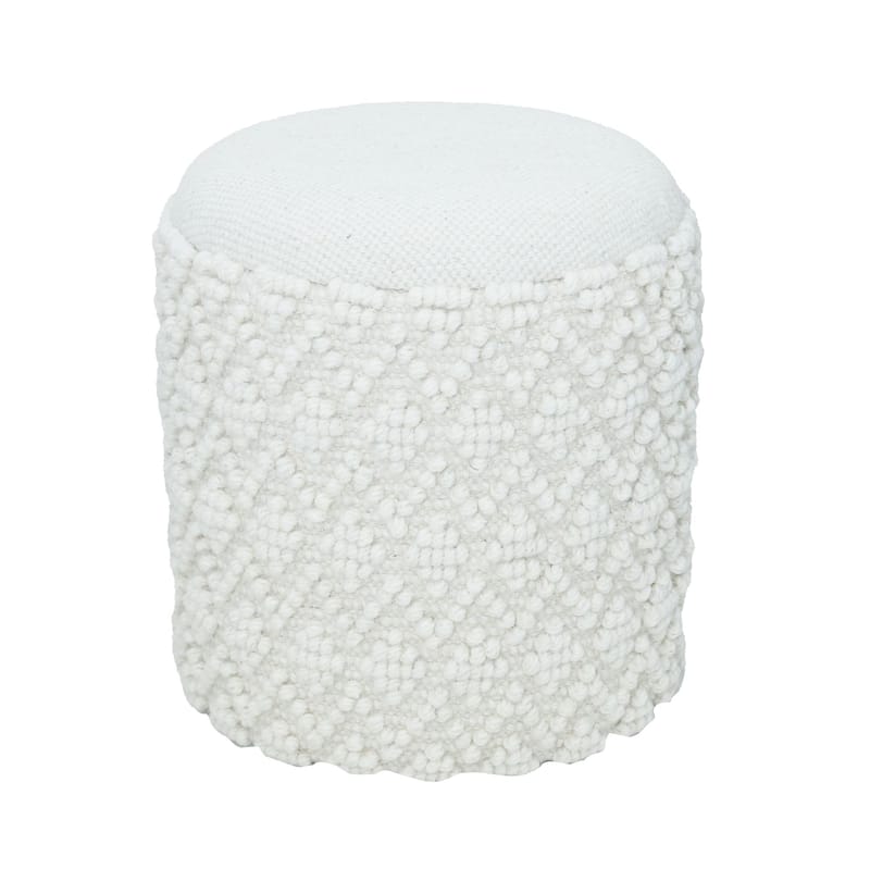 Ivoino Pall 40 cm - grå och gräddvit - Möbler - Fåtölj & stolar - Pall & puff - Fotpallar