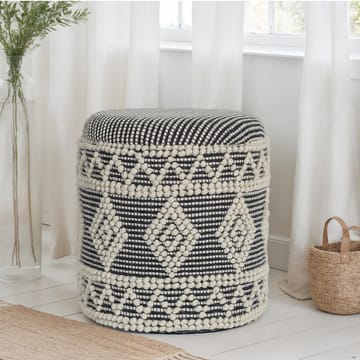 Ivoino Pall 40 cm - Svart/Vit - Möbler - Fåtölj & stolar - Pall & puff - Fotpallar