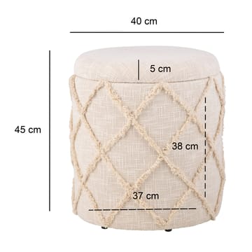 Ivoino Pall 40 cm - gräddvit - Möbler - Fåtölj & stolar - Pall & puff - Fotpallar