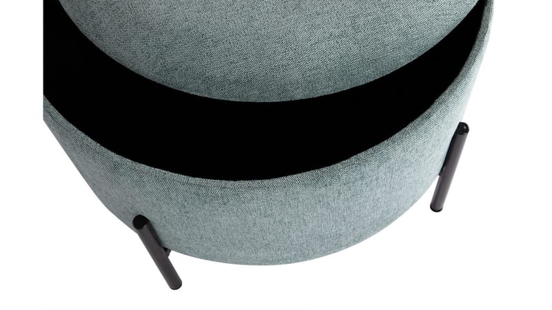 Karan Puff med förvaring 55 cm Rund - Blågrön - Möbler - Fåtölj & stolar - Pall & puff - Sittpuff