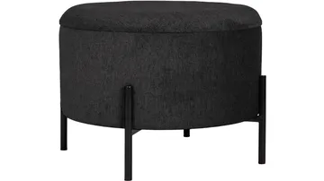 Karan Puff med förvaring 55 cm Rund - Antracit - Möbler - Fåtölj & stolar - Pall & puff - Sittpuff