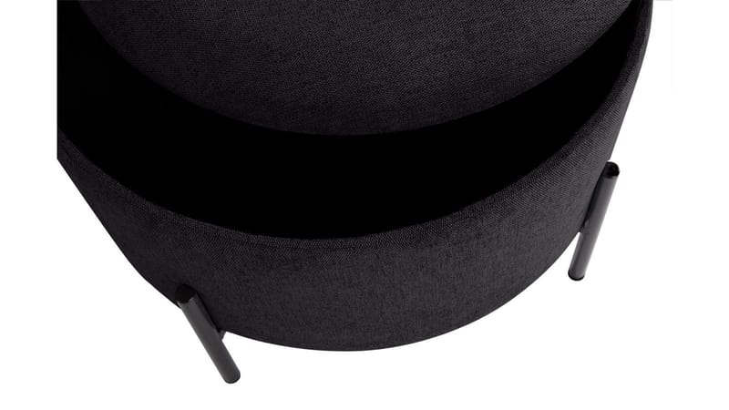 Karan Puff med förvaring 55 cm Rund - Antracit - Möbler - Fåtölj & stolar - Pall & puff - Sittpuff