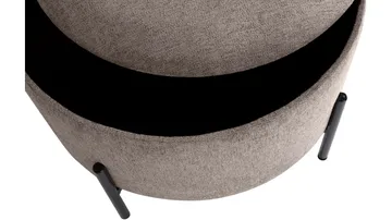 Karan Puff med förvaring 55 cm Rund - Ljusbrun - Möbler - Fåtölj & stolar - Pall & puff - Sittpuff