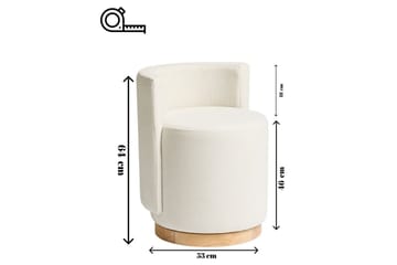 Kelran Fotpall 45 cm - Cream - Möbler - Fåtölj & stolar - Pall & puff - Fotpallar