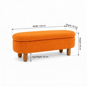 Kumail Sittpuff med förvaring 120 cm - Möbler - Fåtölj & stolar - Pall & puff - Sittpuff