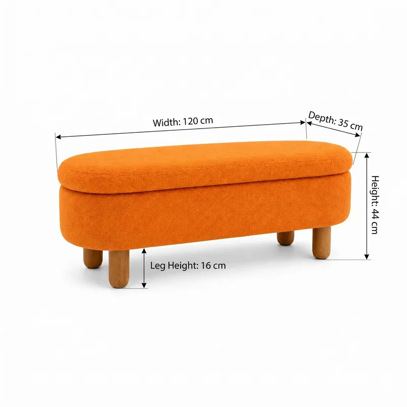 Kumail Sittpuff med förvaring 120 cm - Möbler - Fåtölj & stolar - Pall & puff - Sittpuff