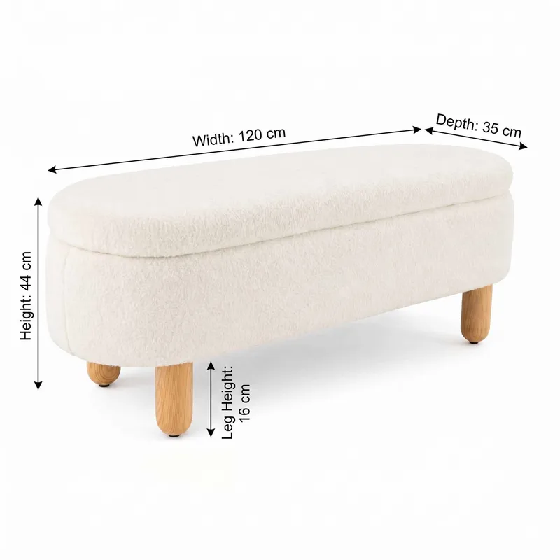 Kumail Sittpuff med förvaring 120 cm - Möbler - Fåtölj & stolar - Pall & puff - Sittpuff