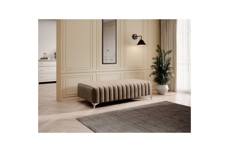 Laurece Fotpall 132 cm - Beige - Möbler - Fåtölj & stolar - Pall & puff - Fotpallar
