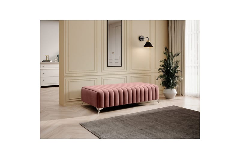 Laurece Fotpall 132 cm - Rosa - Möbler - Fåtölj & stolar - Pall & puff - Fotpallar