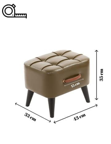 Lenira Sittpuff 43 cm - Khaki - Möbler - Fåtölj & stolar - Pall & puff - Sittpuff
