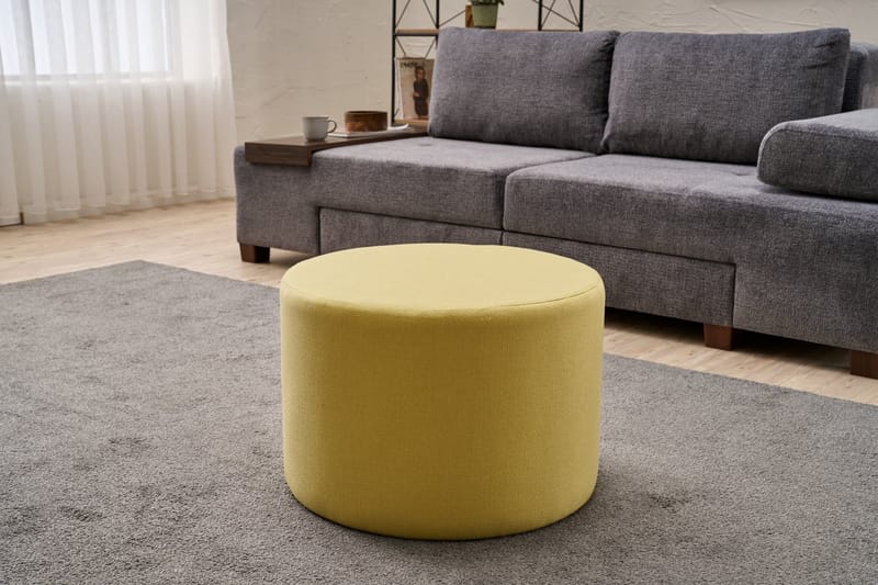 Liarras Sittpuff 58 cm - Gul - Möbler - Fåtölj & stolar - Pall & puff - Sittpuff