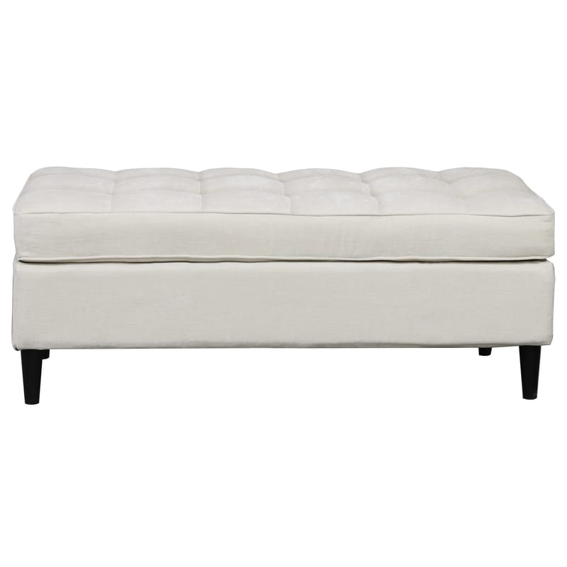 Lindhus Fotpall 120 cm i chenille - gräddvit - Möbler - Fåtölj & stolar - Pall & puff - Sittpuff