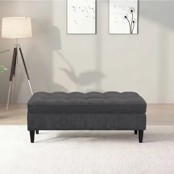 Lindhus Fotpall 120 cm i manchester - Antracit - Möbler - Fåtölj & stolar - Pall & puff - Sittpuff