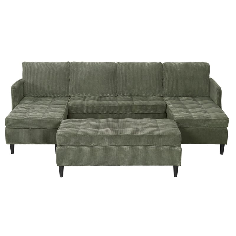 Lindhus Fotpall 120 cm i manchester - grön - Möbler - Fåtölj & stolar - Pall & puff - Sittpuff