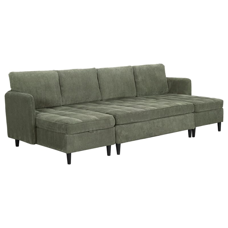 Lindhus Fotpall 120 cm i manchester - grön - Möbler - Fåtölj & stolar - Pall & puff - Sittpuff