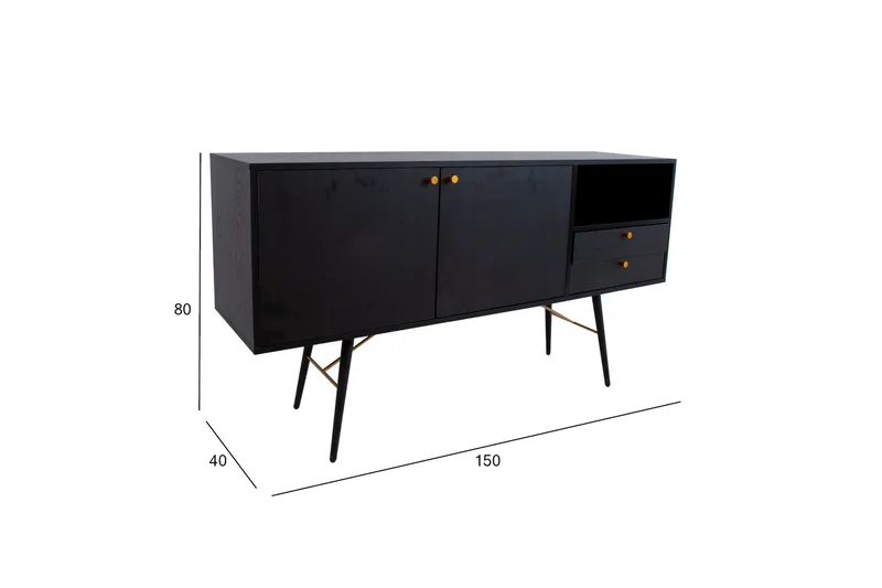 Luxemburg Byrö Svart/Koppar - Förvaring - Förvaringsmöbler - Sideboard & skänk