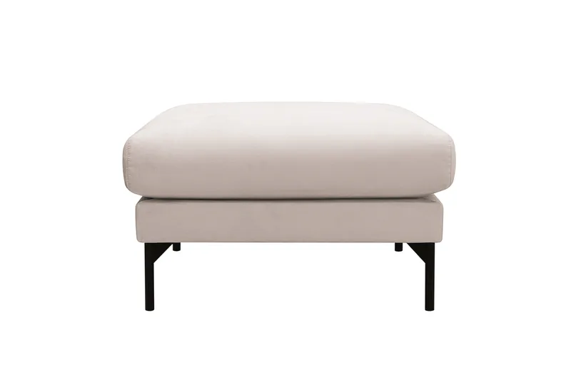 Menard Fotpall i Sammet - Beige - Möbler - Fåtölj & stolar - Pall & puff - Fotpallar