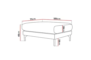 Menard Premium Fotpall i Chenille - Beige - Möbler - Fåtölj & stolar - Pall & puff - Fotpallar
