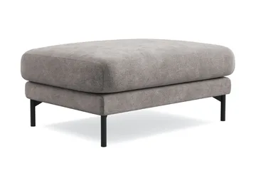 Menard Premium Fotpall i Chenille - Trenza 08, Grå/Brun Chenille - Möbler - Fåtölj & stolar - Pall & puff - Fotpallar