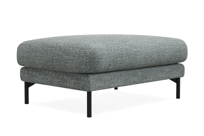 Menard Premium Fotpall i Chenille - Grå/Blå - Möbler - Fåtölj & stolar - Pall & puff - Fotpallar