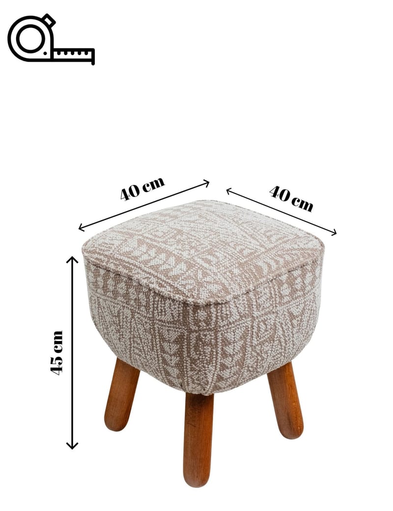 Merabe Sittpuff 40 cm - Beige - Möbler - Fåtölj & stolar - Pall & puff - Sittpuff