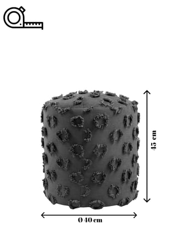 Meric Sittpuff 40 cm Rund - Antracit - Möbler - Fåtölj & stolar - Pall & puff - Sittpuff