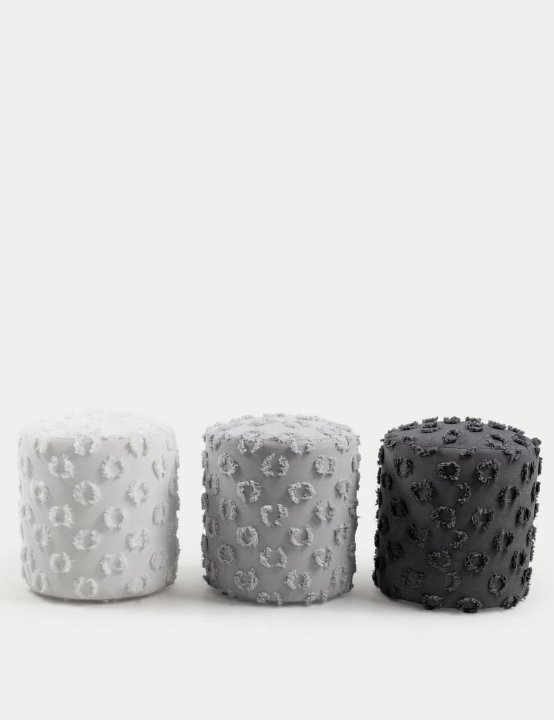 Meric Sittpuff 40 cm Rund - Grå - Möbler - Fåtölj & stolar - Pall & puff - Sittpuff