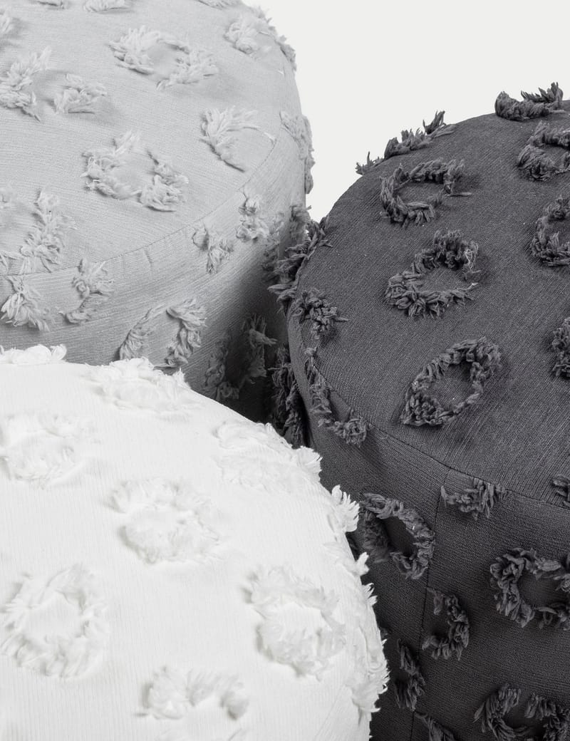 Meric Sittpuff 40 cm Rund - Grå - Möbler - Fåtölj & stolar - Pall & puff - Sittpuff