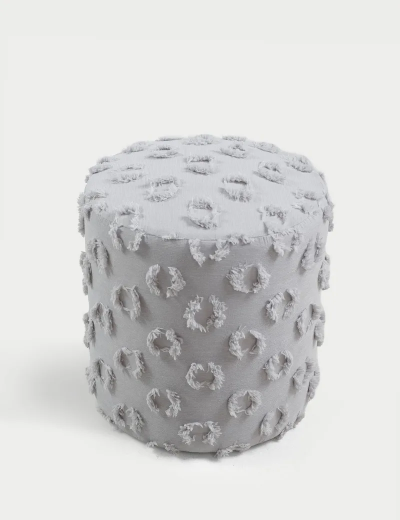 Meric Sittpuff 40 cm Rund - Grå - Möbler - Fåtölj & stolar - Pall & puff - Sittpuff