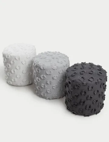 Meric Sittpuff 40 cm Rund - Grå - Möbler - Fåtölj & stolar - Pall & puff - Sittpuff