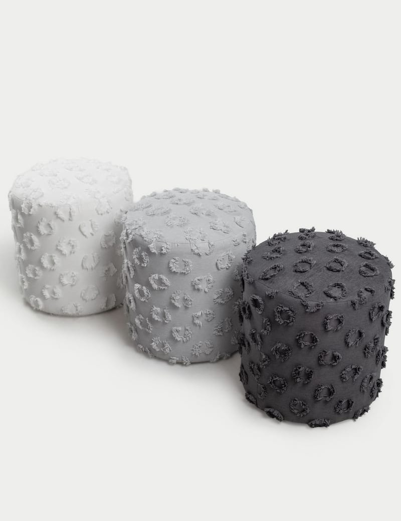 Meric Sittpuff 40 cm Rund - Grå - Möbler - Fåtölj & stolar - Pall & puff - Sittpuff