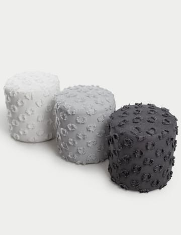 Meric Sittpuff 40 cm Rund - Grå - Möbler - Fåtölj & stolar - Pall & puff - Sittpuff