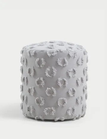 Meric Sittpuff 40 cm Rund - Grå - Möbler - Fåtölj & stolar - Pall & puff - Sittpuff