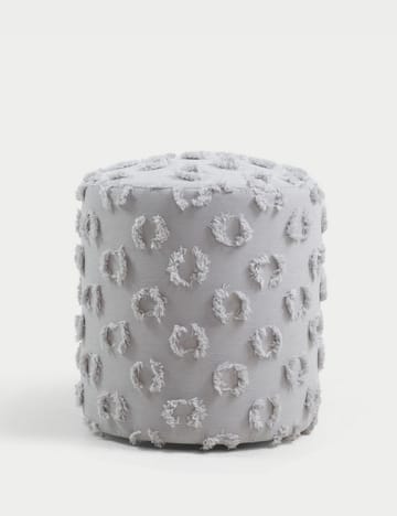 Meric Sittpuff 40 cm Rund - Grå - Möbler - Fåtölj & stolar - Pall & puff - Sittpuff