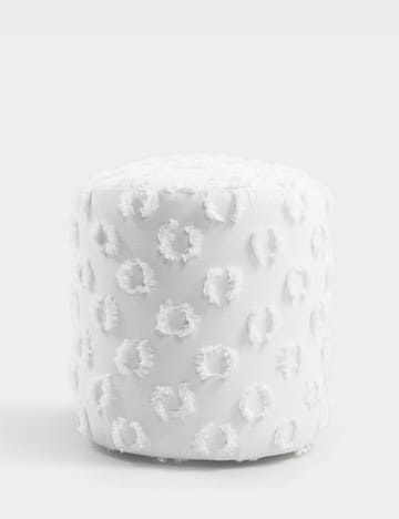 Meric Sittpuff 40 cm Rund - Vit - Möbler - Fåtölj & stolar - Pall & puff - Sittpuff